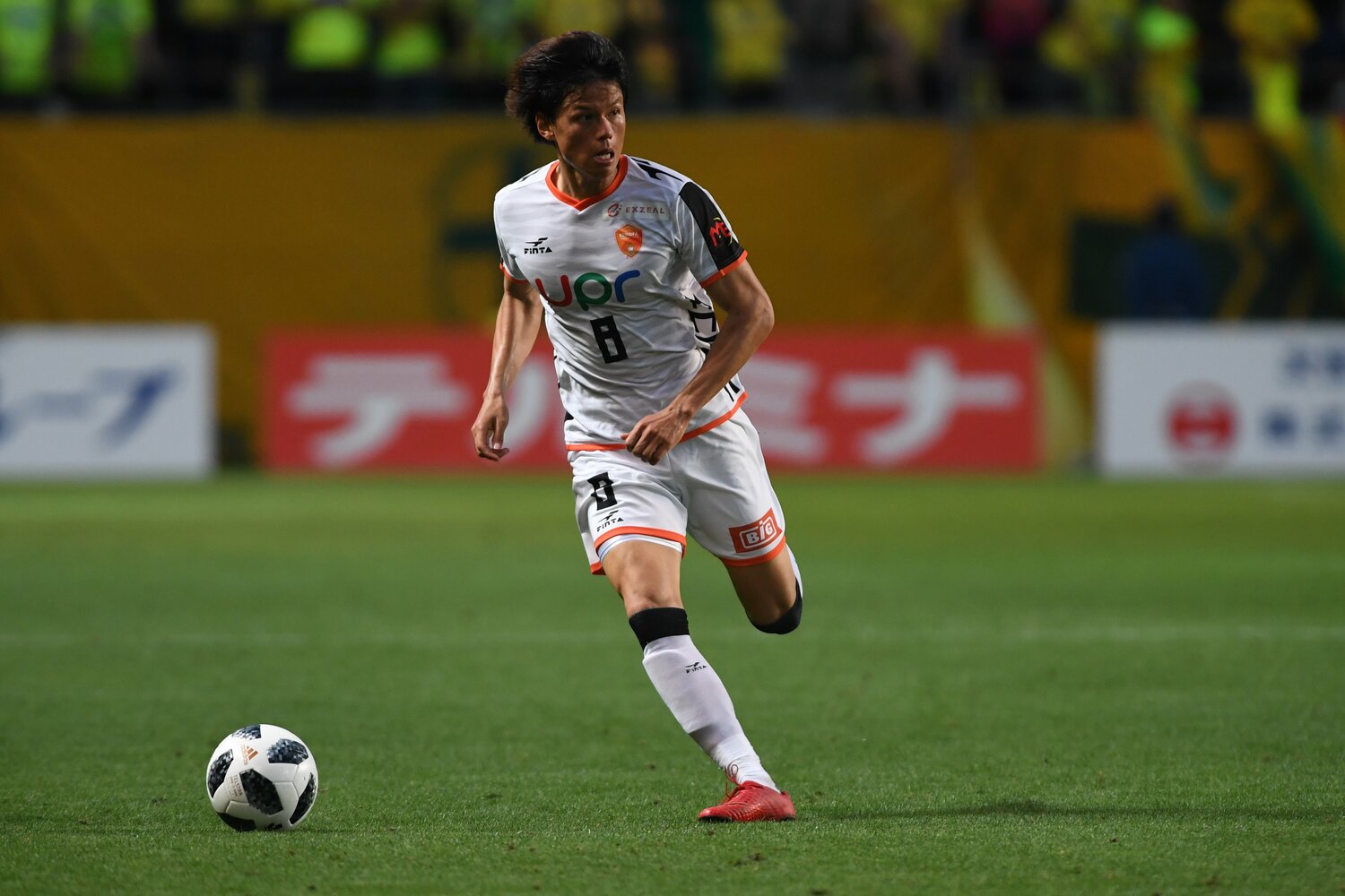 2018年、レノファ山口時代の小野瀬康介。前半戦で10ゴールをあげ、シーズン中にガンバ大阪に移籍した　©Masashi Hara/Getty Images