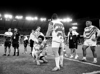 悔しがる稲垣、飛ぶバレット……。ラグビーW杯ベスト8の激闘シーン。＜Number Web＞ photograph by Richard Heathcote / World Rugby via Getty Images