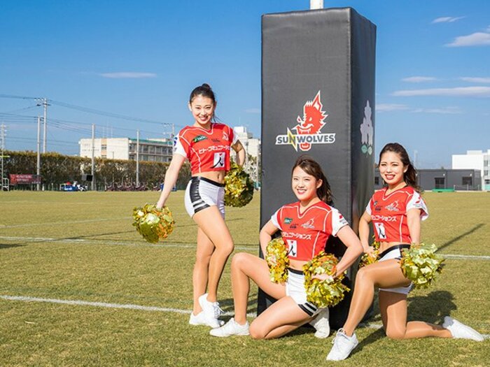 サンウルブズ公式ガイドを彩るチアリーダー撮影現場の裏側。＜Number Web＞ photograph by Kiichi Matsumoto