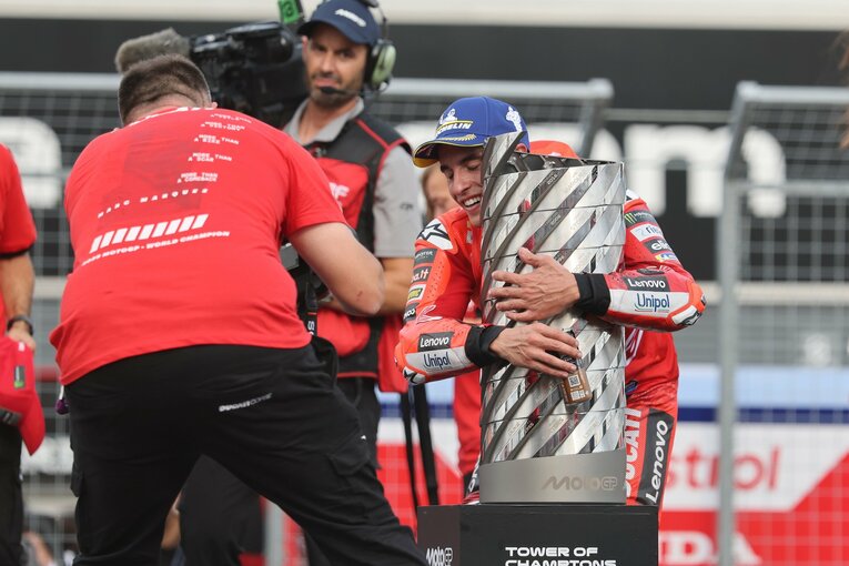 日本GPで涙の復活戴冠を果たしたマルク・マルケス　©Satoshi Endo