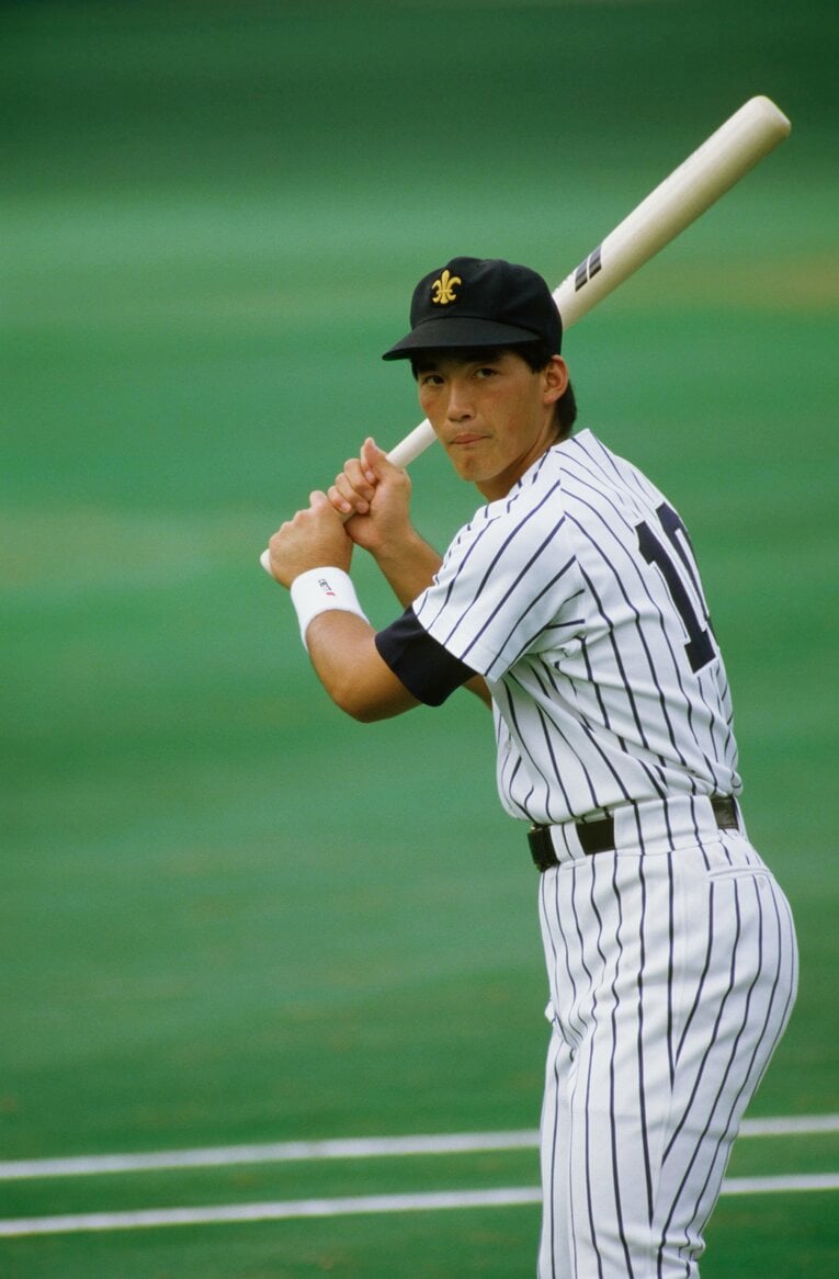 1987年、秋の六大学野球。立教大4年の長嶋一茂（当時21歳）　©AFLO