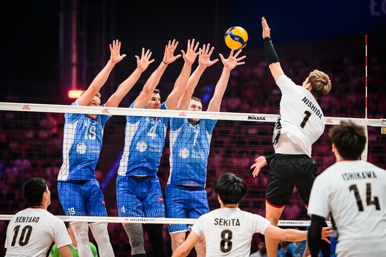 西田有志（VNL準決勝スロベニア戦）©︎Volleyball World