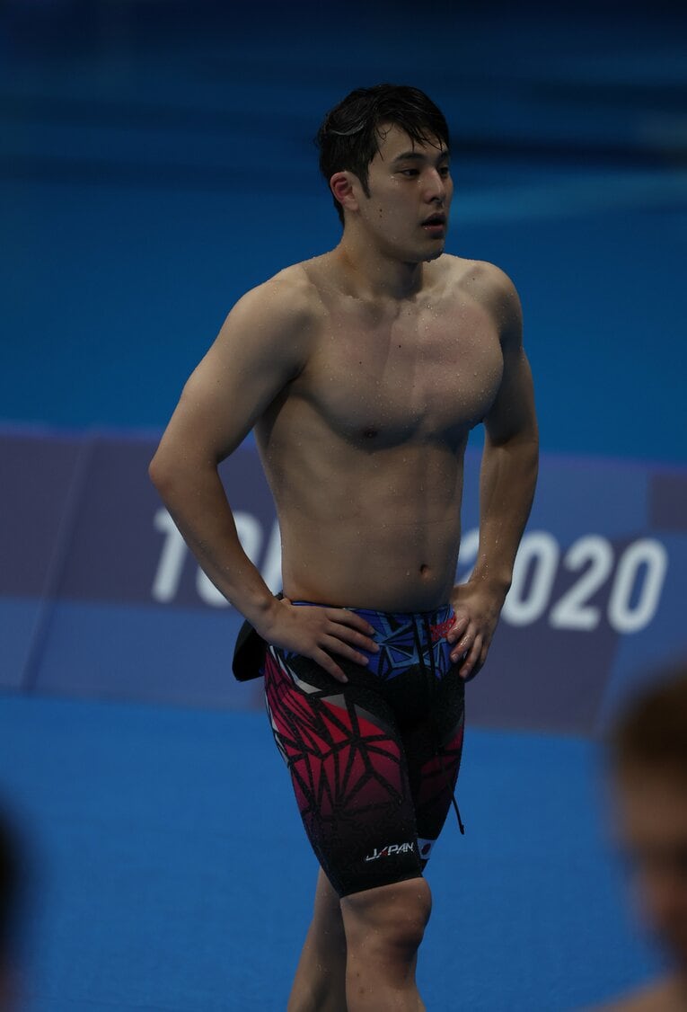 準決勝後の瀬戸大也　©Shinya Mano／JMPA