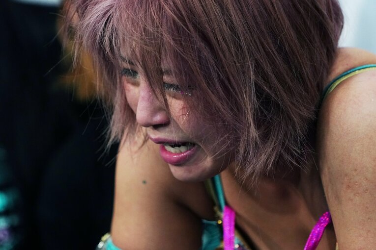 白川未奈vs中野たむ　©Essei Hara