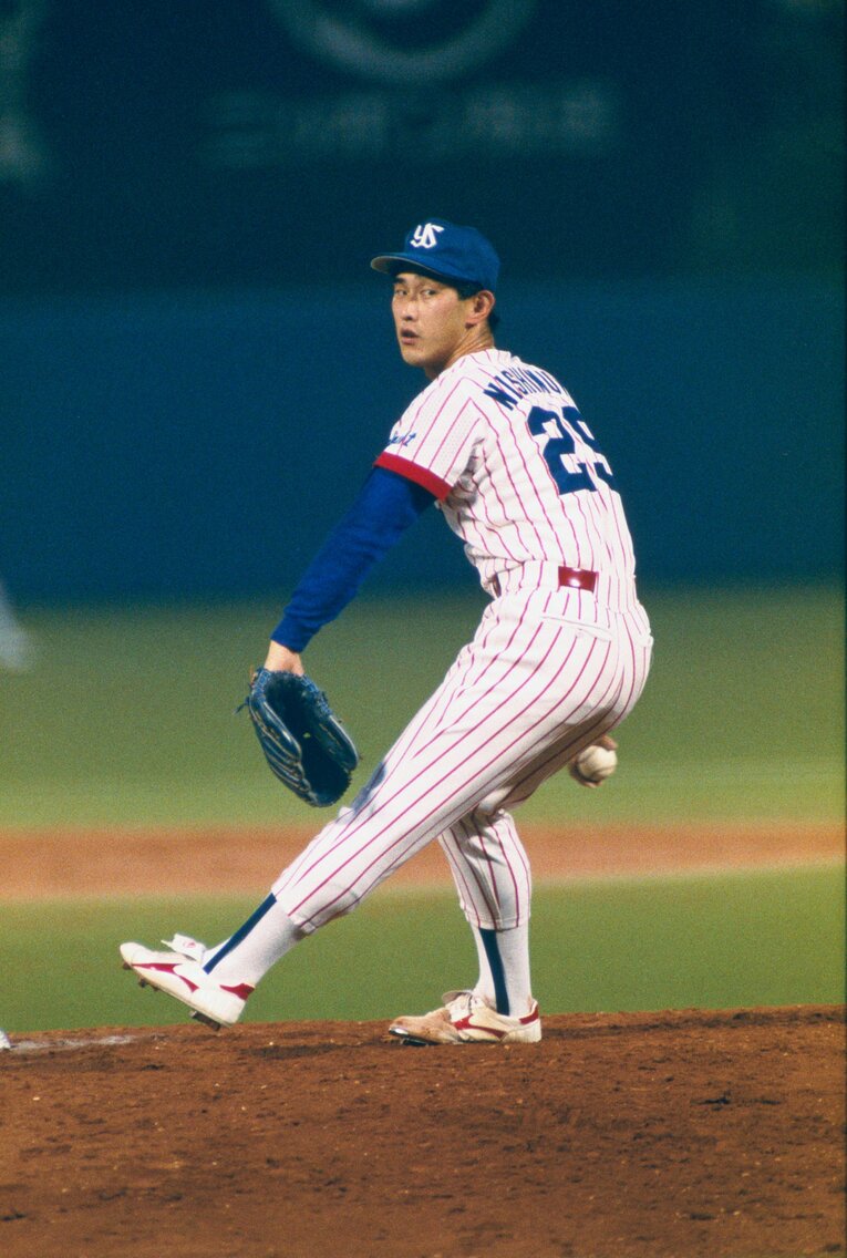 1989年ドラフト1位の西村龍次。入団から4年連続2桁勝利をマーク　©Kazuaki Nishiyama