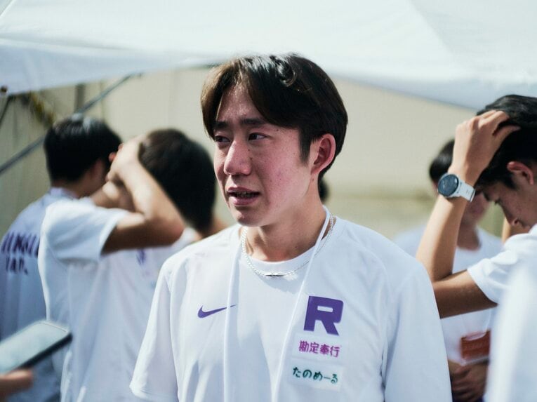 2025年の予選会をギリギリで通過し、出走できなかったエース・馬場は涙　©Yuki Suenaga