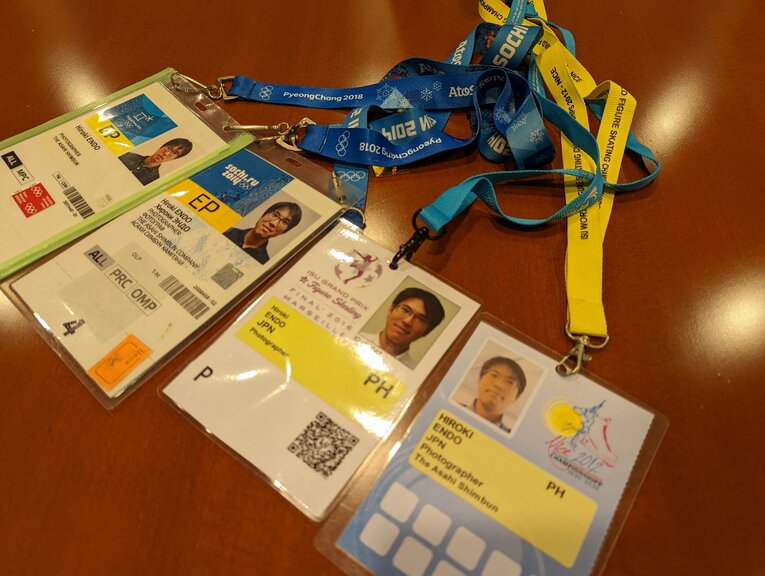 遠藤さんの手元にある大舞台でのパス