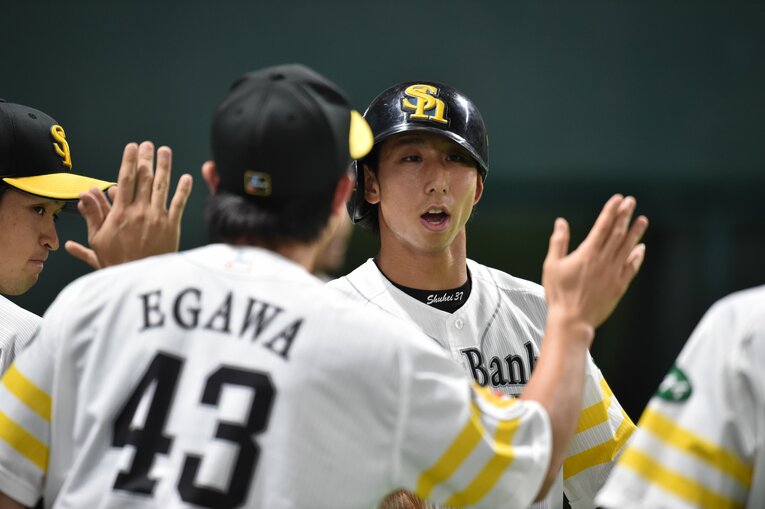 ソフトバンク時代の福田秀平（2015年）©︎Hideki Sugiyama