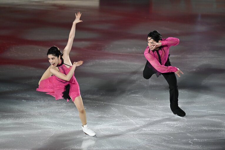 アンコールに応えて、昨季のリズムダンス（RD）曲「ソーラン節＆琴」も披露　©Asami Enomoto