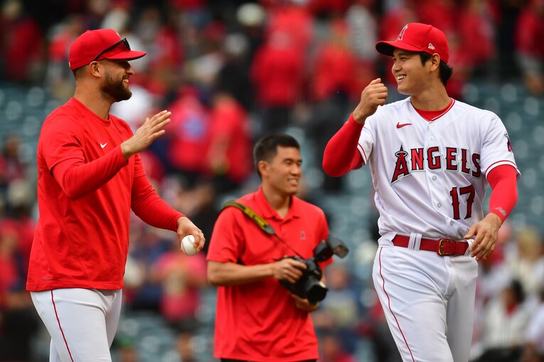 先発陣としてエンゼルスを牽引する大谷とサンドバル　©JIJI PRESS