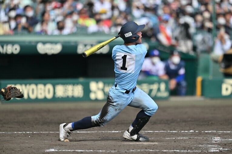 【準決勝・対下関国際戦】山田の最後の打席　©Hideki Sugiyama