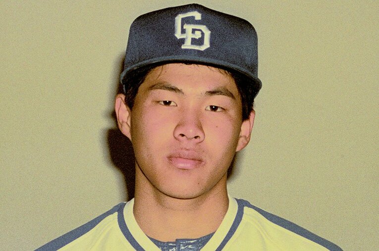1987年、ルーキーイヤーの中日・山崎武司。星野仙一監督の“命令”でまさかのドジャース傘下行きとなった ／ photograph by Kyodo News