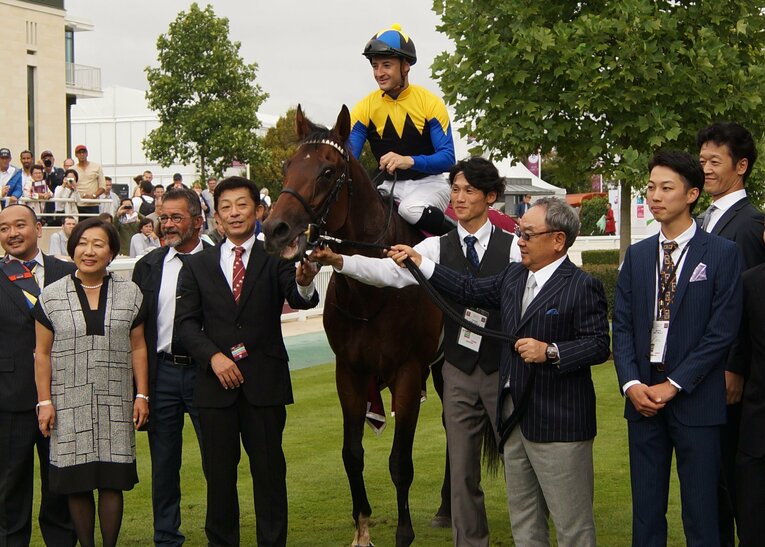 ニエル賞挑戦時のマカヒキ　©Satoshi Hiramatsu