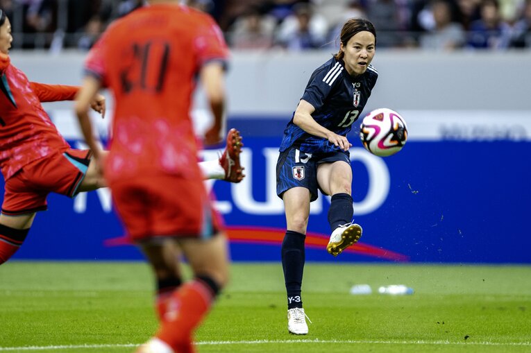【北川ひかる＆長谷川唯の美しいプレー集】2024年韓国戦　©Takuya Sugiyama