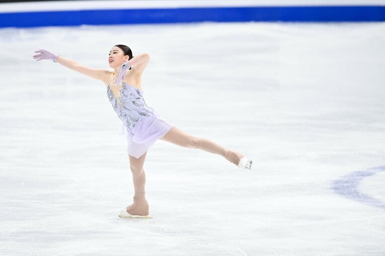 2021年3月、世界選手権フリー　©Asami Enomoto