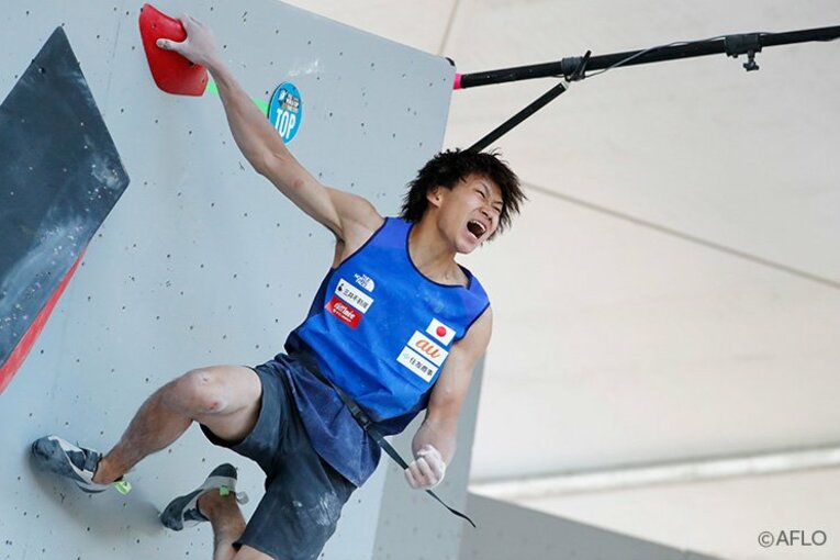 6月に開催されたアメリカ・ベイルでのW杯ボルダリングで優勝した緒方良行。