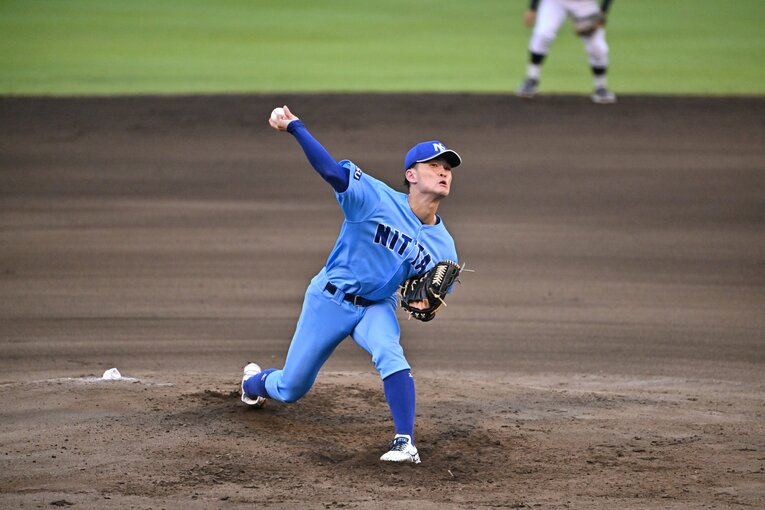 日体大時代の寺西。大学ジャパンにも選ばれるなど活躍した　©Hideki Sugiyama