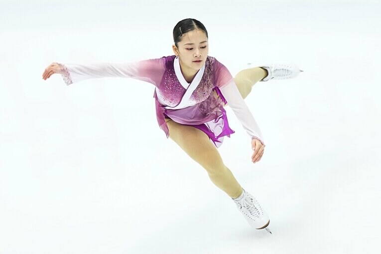 NHK杯でトリプルアクセルにも挑み、5位となった渡辺　©︎AFLO