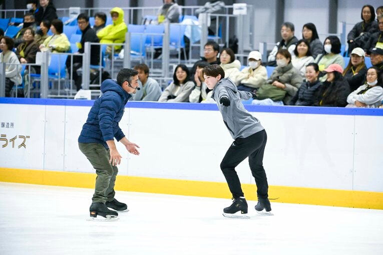 今季よりシニアに参戦するフィギュアジュニア世界王者の中田璃士（17歳）。関西アイスアリーナでの全日本強化合宿にて