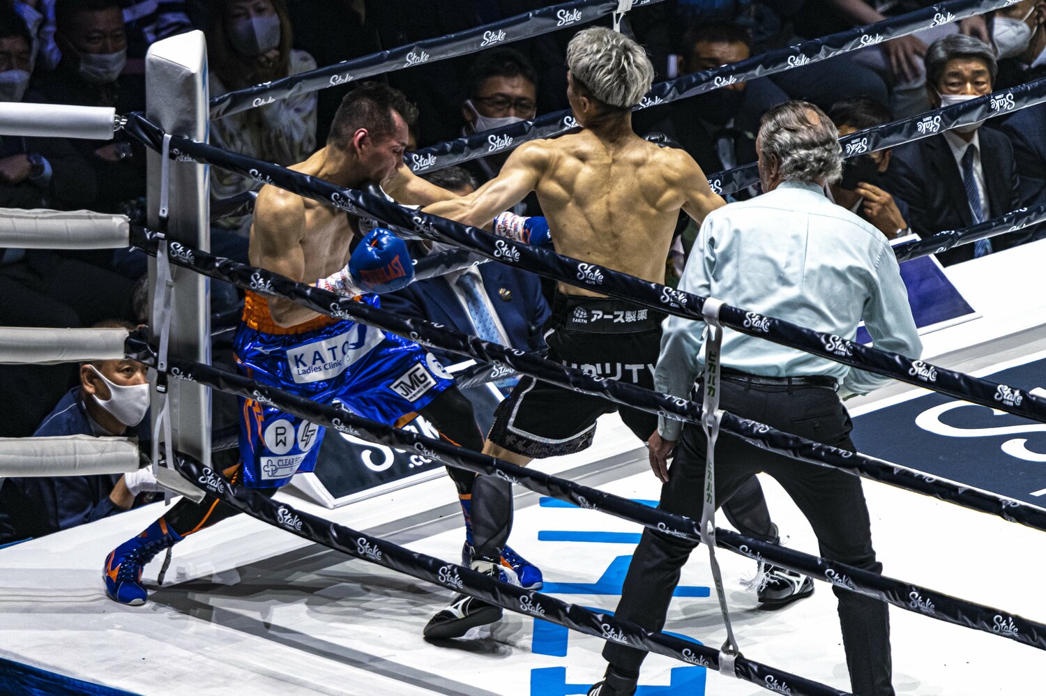 ドネアを仕留める井上　©︎Takuya Sugiyama