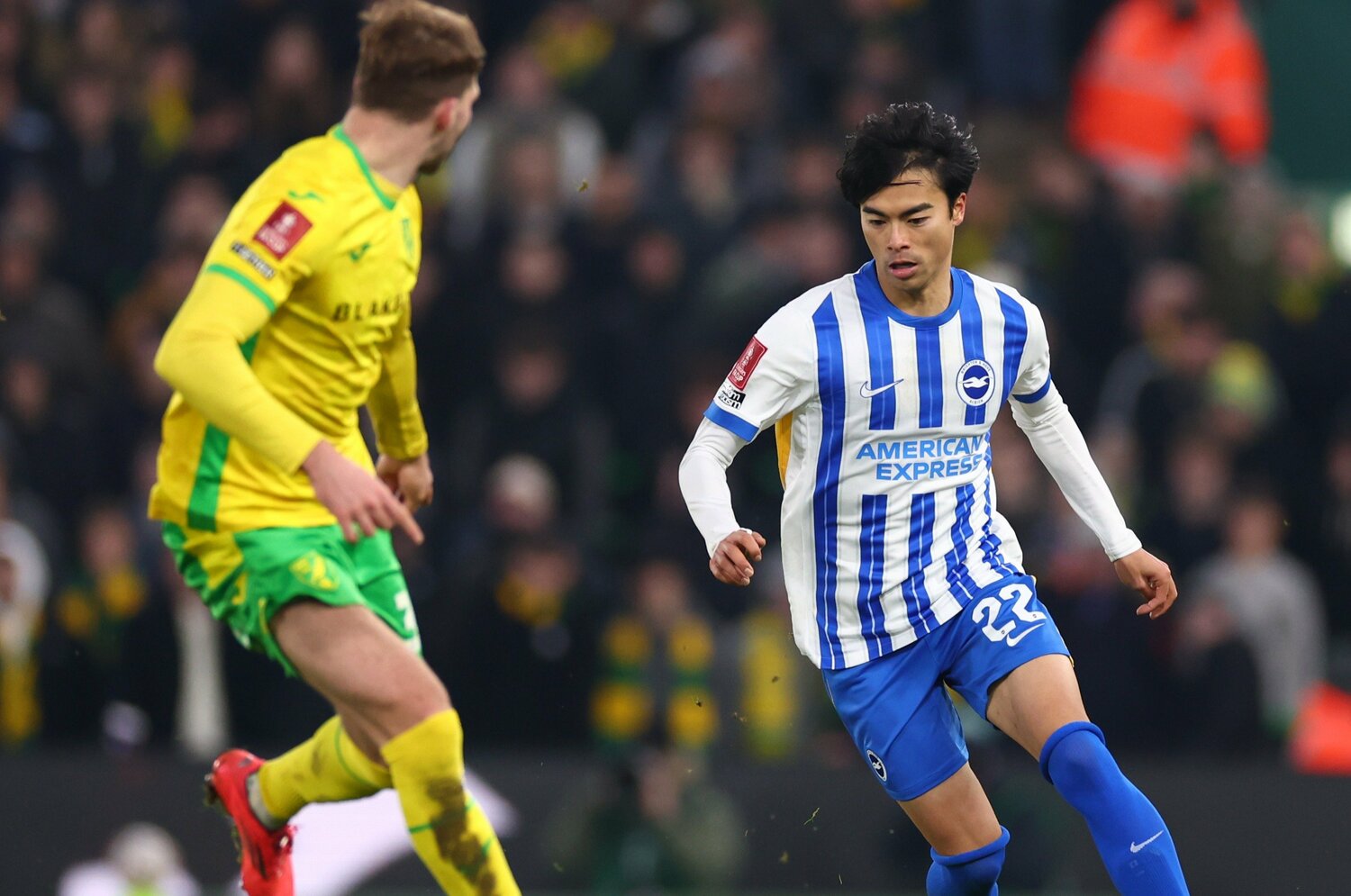 「アウェーで難しい試合でした」先発復帰のブライトン三笘薫、目立たずもチーム快勝…FA杯ノリッジ戦4-0＜Number Web＞ photograph by Getty Images