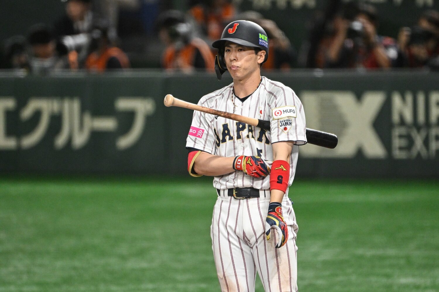 快足選手として有名な五十幡。今回のプレミア12でも要所で活躍を見せる　©Nanae Suzuki