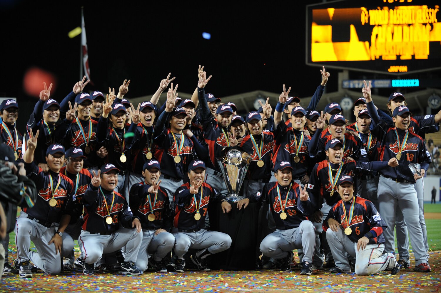 2009年のWBCを制した日本代表。13、17年は優勝に届かなかった ©Naoya Sanuki