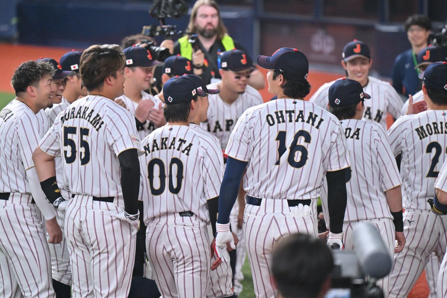 侍ジャパンのエンジンで、大谷と村上に挟まれる仲田慶介。スーパースターと過ごした時間は貴重な経験となった　©Hideki Sugiyama