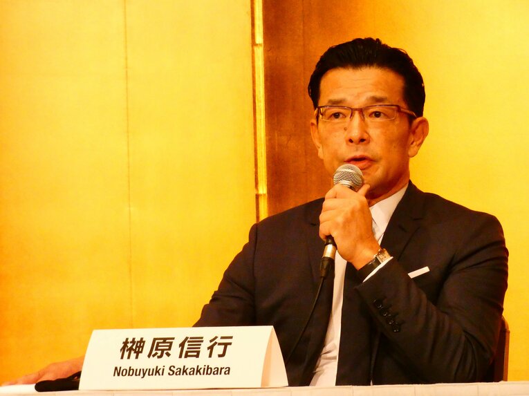 榊原はK-1、RISEをはじめ、関係各位への「感謝」を繰り返し口にした　©Koji Fuse