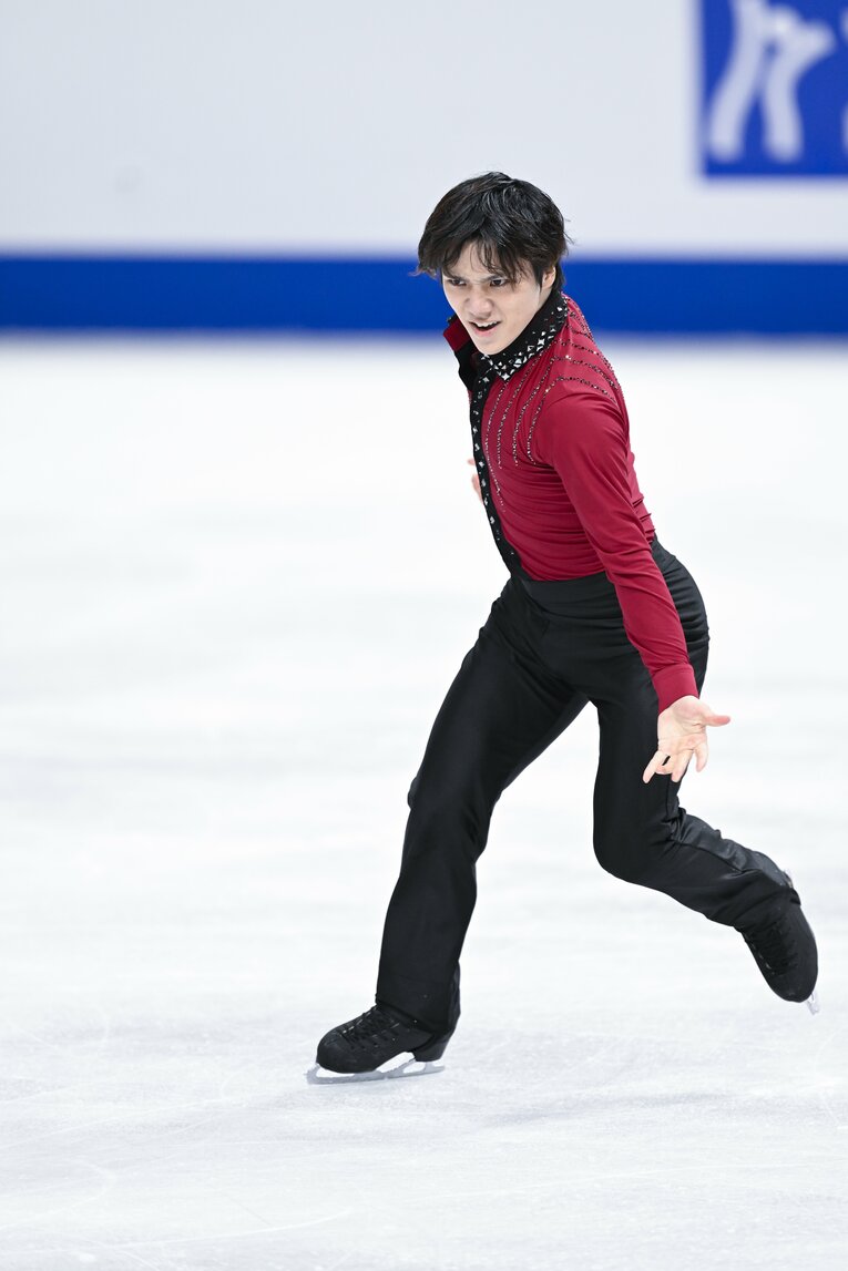 世界選手権SPの演技　©Asami Enomoto