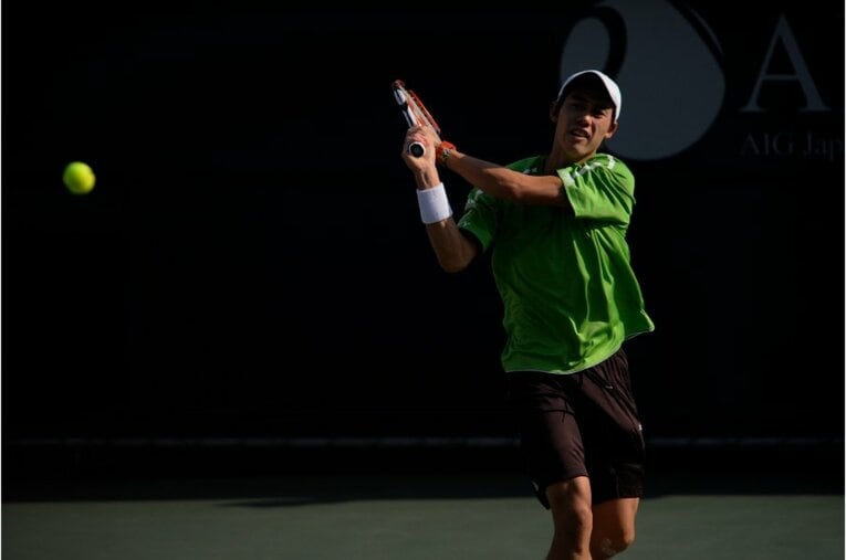 2008年の錦織　©Takuya Sugiyama