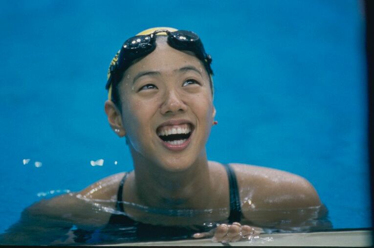 1988年ソウル五輪、1992年バルセロナ五輪に出場した小谷実可子（1988年撮影） ／ photograph by JMPA