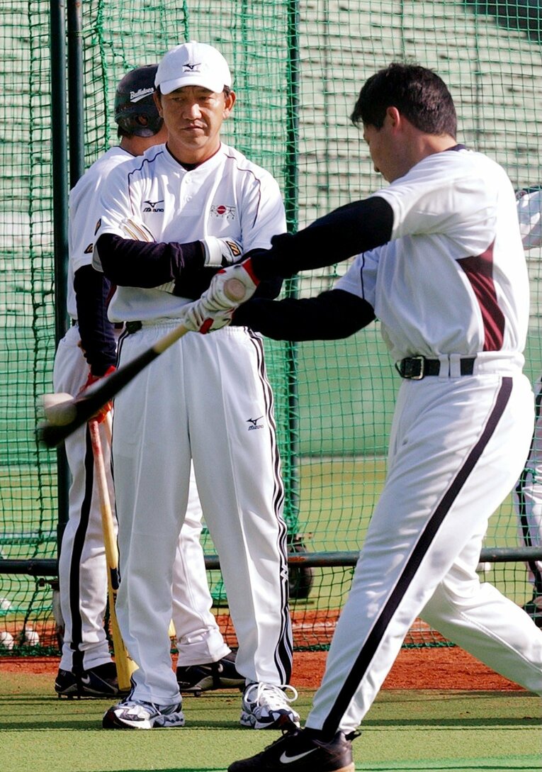 2004年11月、楽天の初練習　©JIJI PRESS