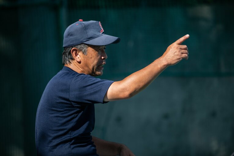 この8月から増田監督から任を引き継いだ田中監督　©Nanae Suzuki