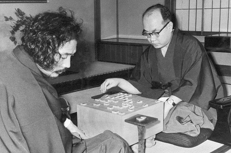 1966年、第25期将棋名人戦での升田と大山　©Kyodo News