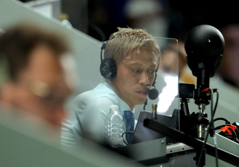 【日本サッカー名選手レア写真集】W杯での解説が大きな話題の本田圭佑（写真は右に続きます）　©Sports Hochi/AFLO
