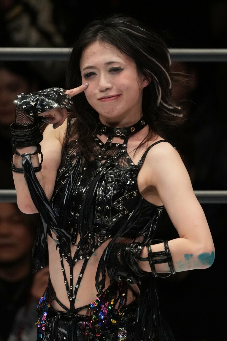 勝利して得意気な上谷沙弥　©Masashi Hara