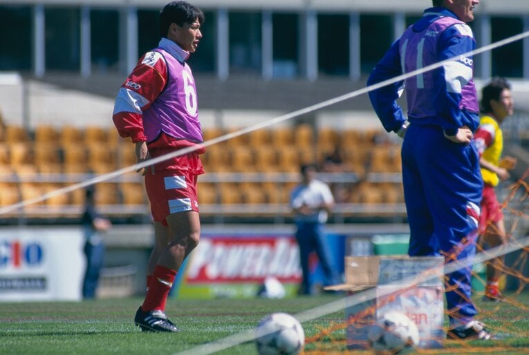 現役時代、名古屋在籍時の大岩監督　©Sports Graphic Number