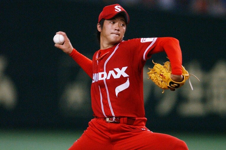 大学中退後は、社会人野球のシダックスで野村克也監督の薫陶を受ける。頭角を現した一方で、当時の自由獲得枠制度には翻弄されることに ／ photograph by JIJI PRESS