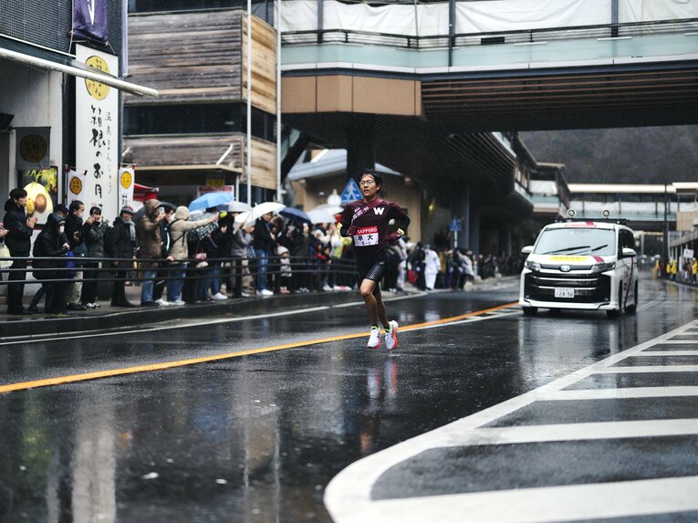 【昨年の名探偵】自身初となる箱根路で5区6位と上りへの適性を見せた工藤　©Yuki Suenaga