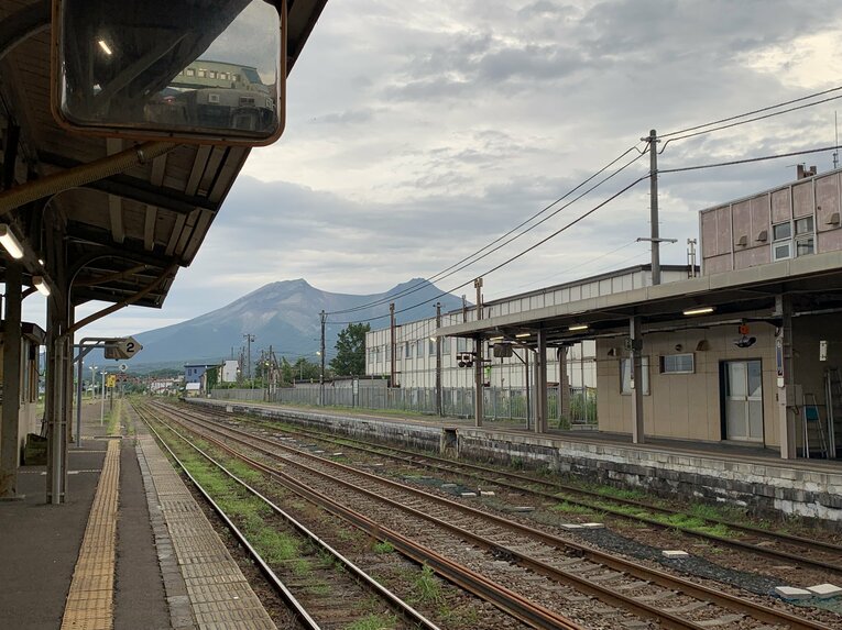JR函館本線「森」駅の様子（筆者撮影）