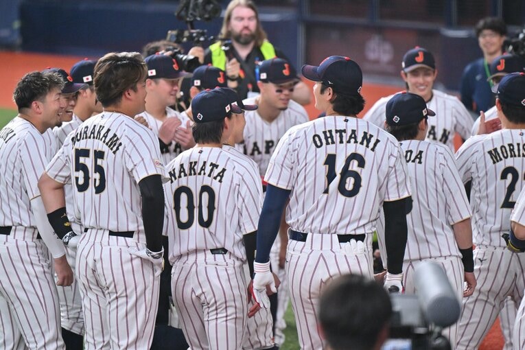 侍ジャパンのエンジンで、大谷と村上に挟まれる仲田慶介。スーパースターと過ごした時間は貴重な経験となった　©Hideki Sugiyama