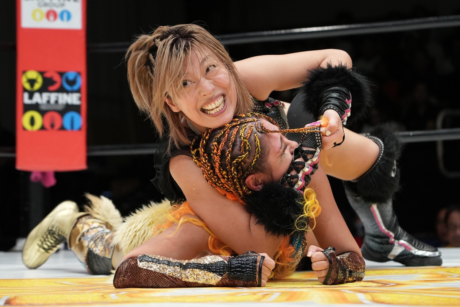 得意技のSTFはマリーゴールド入団後、蝶野正洋から直々に指導を受けた　©Essei Hara