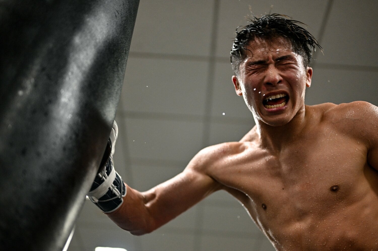 決戦に向けて、追い込みをかける井上尚弥（11月上旬撮影）©︎Hiroaki Yamaguchi