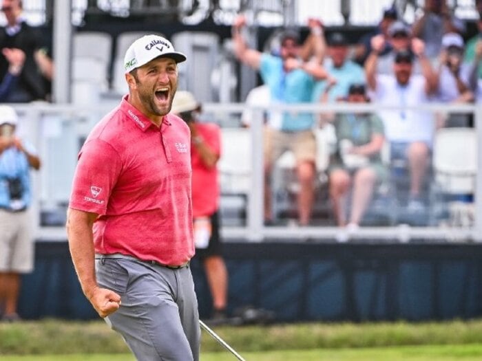 【全米オープン逆転優勝】エリートゴルファーが歩んだ“山あり谷あり”人生…荒れるジョン・ラーム（26）を支えた愛妻ケリーの存在＜Number Web＞ photograph by Getty Images