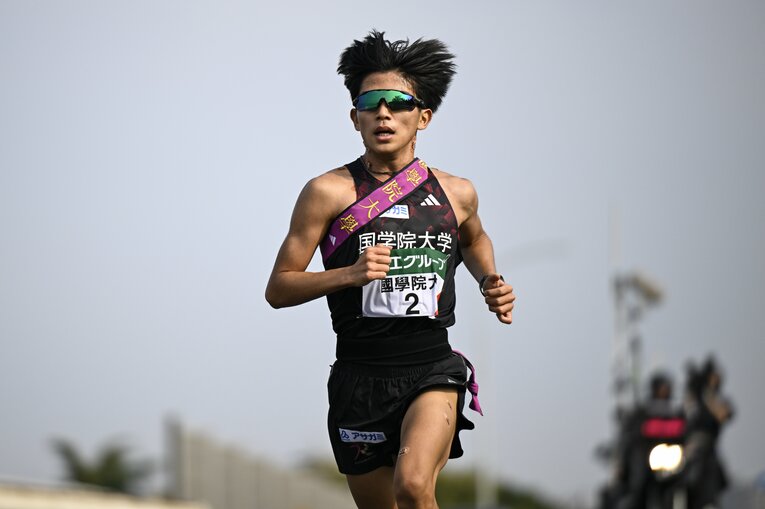 上原は今年の全日本ではエースが集まる3区で区間3位と飛躍を見せた　©︎Asami Enomoto
