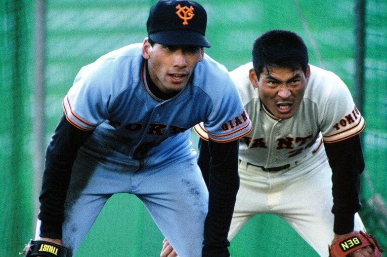 駒田徳広と中畑清　©Sports Graphic Number