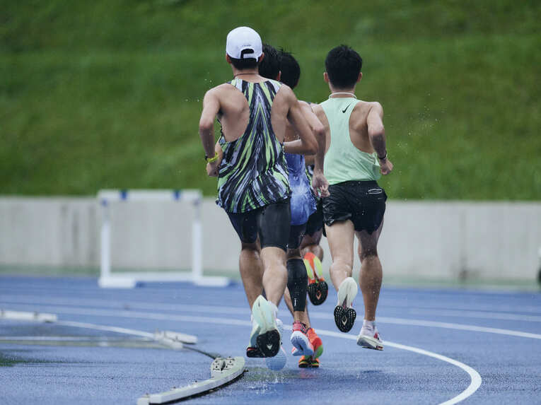 慶應大競走部の練習風景　©Yuki Suenaga