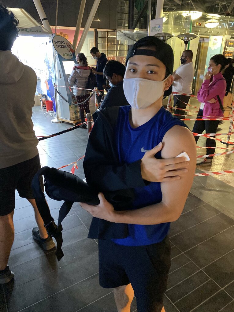 ワクチン接種の様子（本人提供）