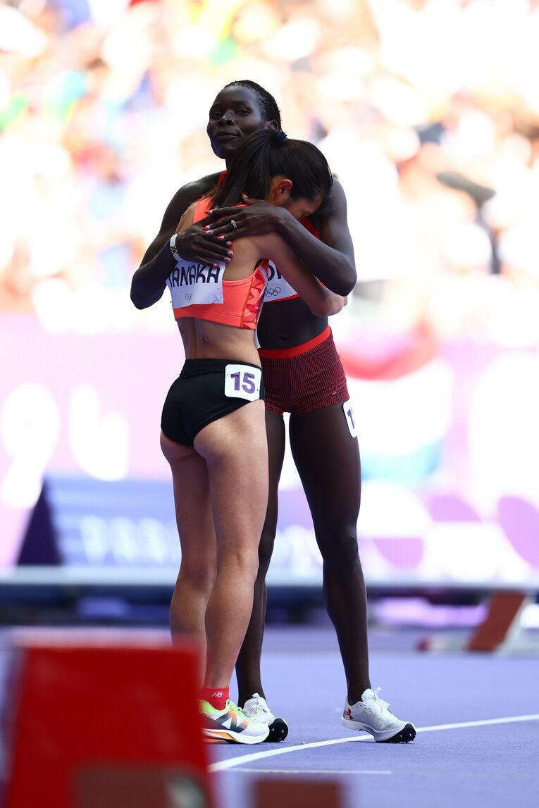 他の選手と接触した予選後（その後、救済措置で準決勝に）　©︎Ryosuke Menju/JMPA